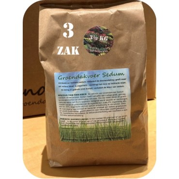 Groendakvoer Sedum ecozakken 3 x 3½ kg